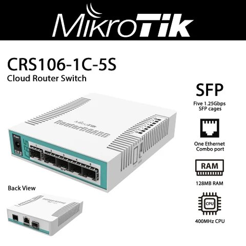 MIKROTIK SWITCH CRS106-1C-5S