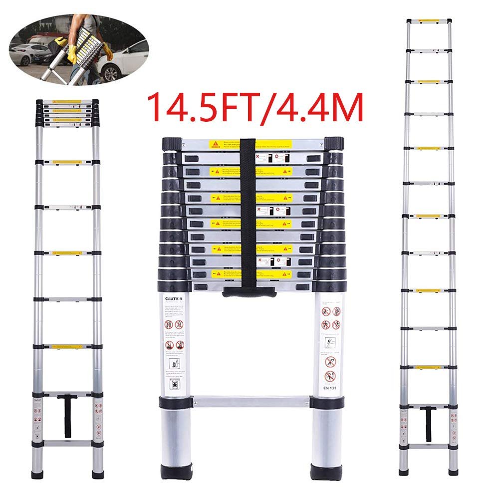 4.4M Aluminium Single Telescopic Ladder
