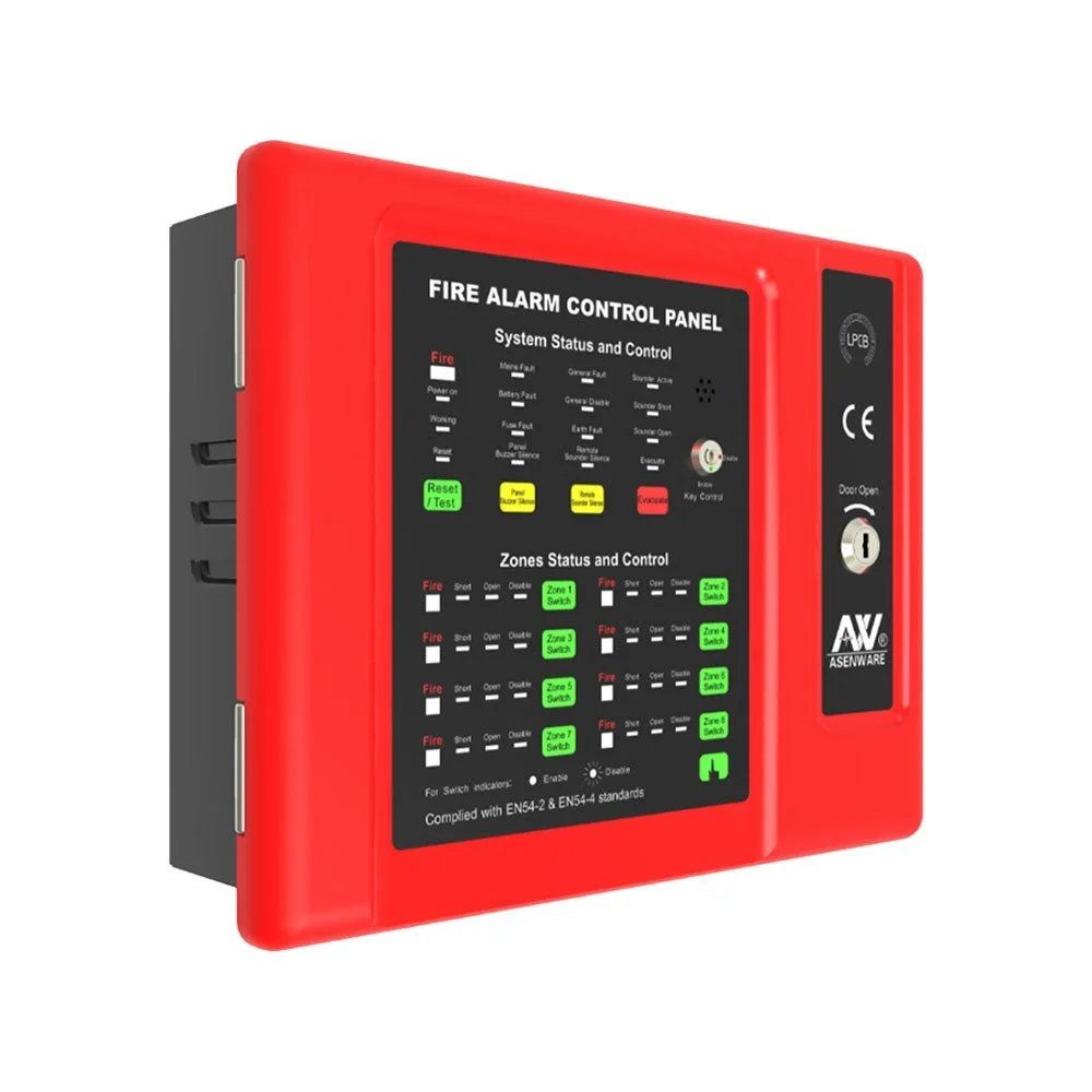 8 Zone conventional fire alarm panel
